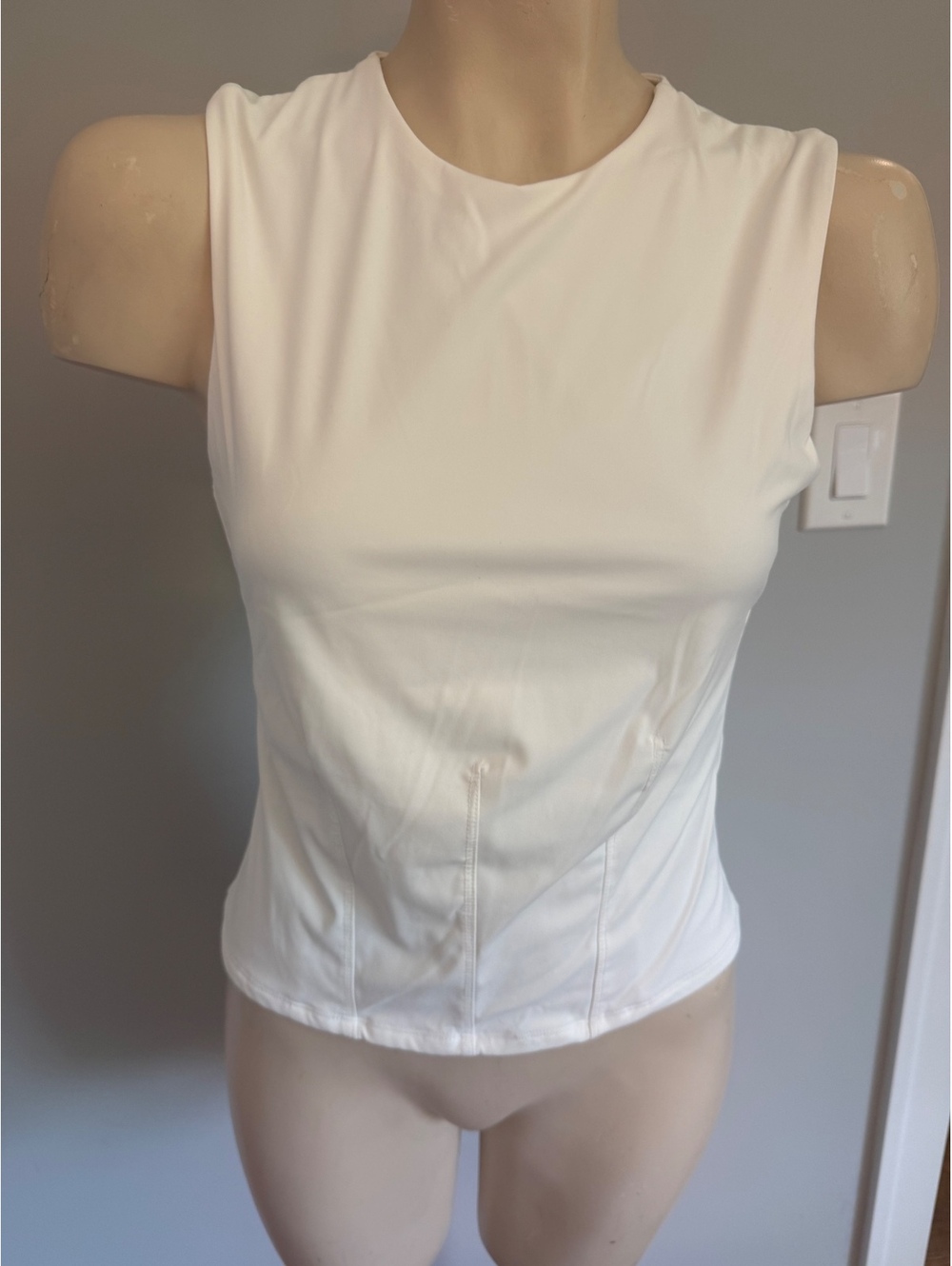 Good American Women's White Sleeveless Tank Top, Size M